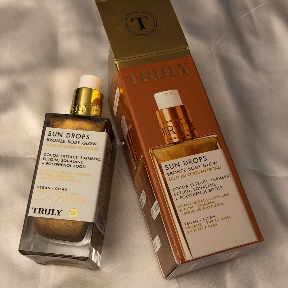 TRULY Sun Drops Bronze Body Glow Lightweight Bronzing Oil 90ml NIB No Fragrance - Picture 2 of 12